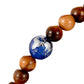 Natural Tiger Eye Bracelet with 316 Stainless Steel Earth Bead & The Earth Necklace