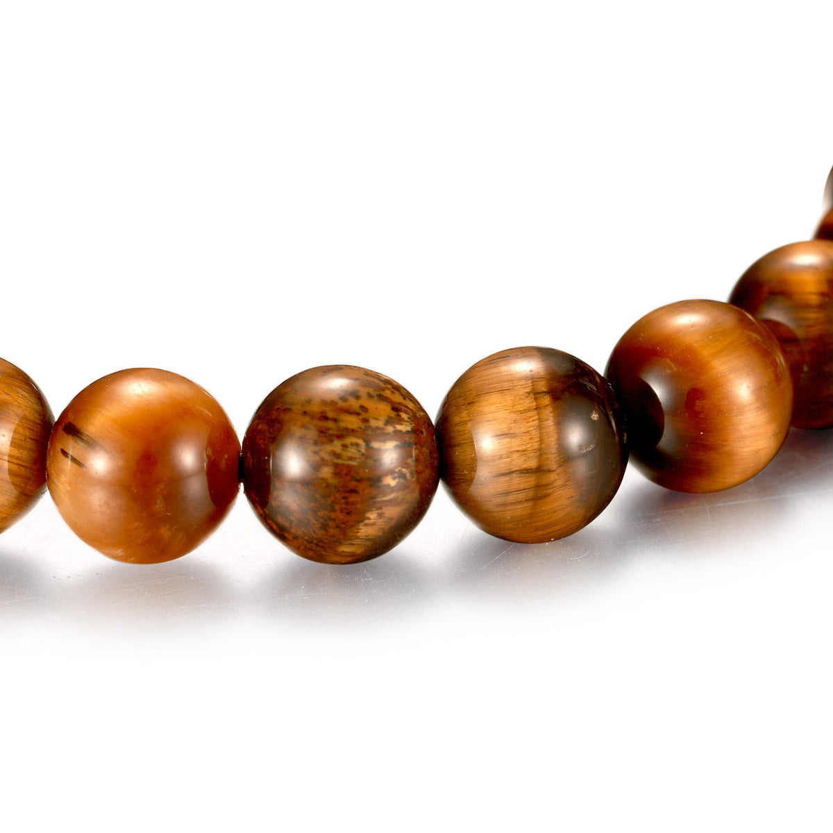 Natural Tiger Eye Bracelet with 316 Stainless Steel Earth Bead & The Earth Necklace