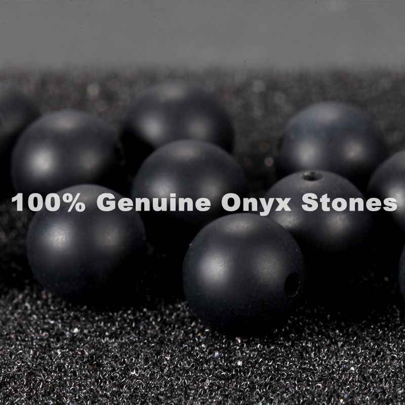 Men's Wristband with Onyx, Tourmalated Quartz - KINGKA Jewelry