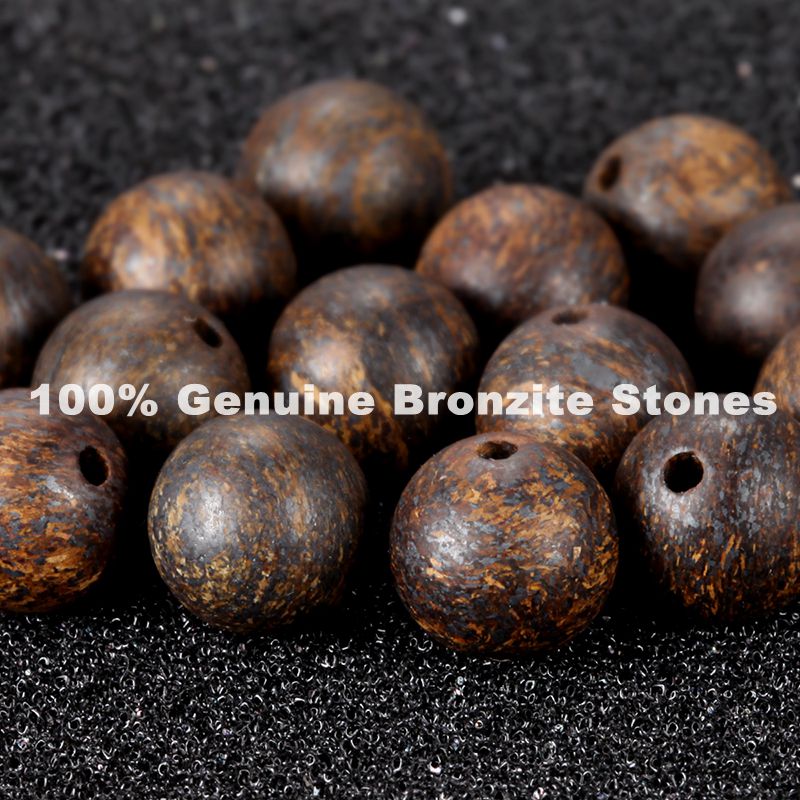 Men's Wristband with Bronzite, Reptile Tube - KINGKA Jewelry