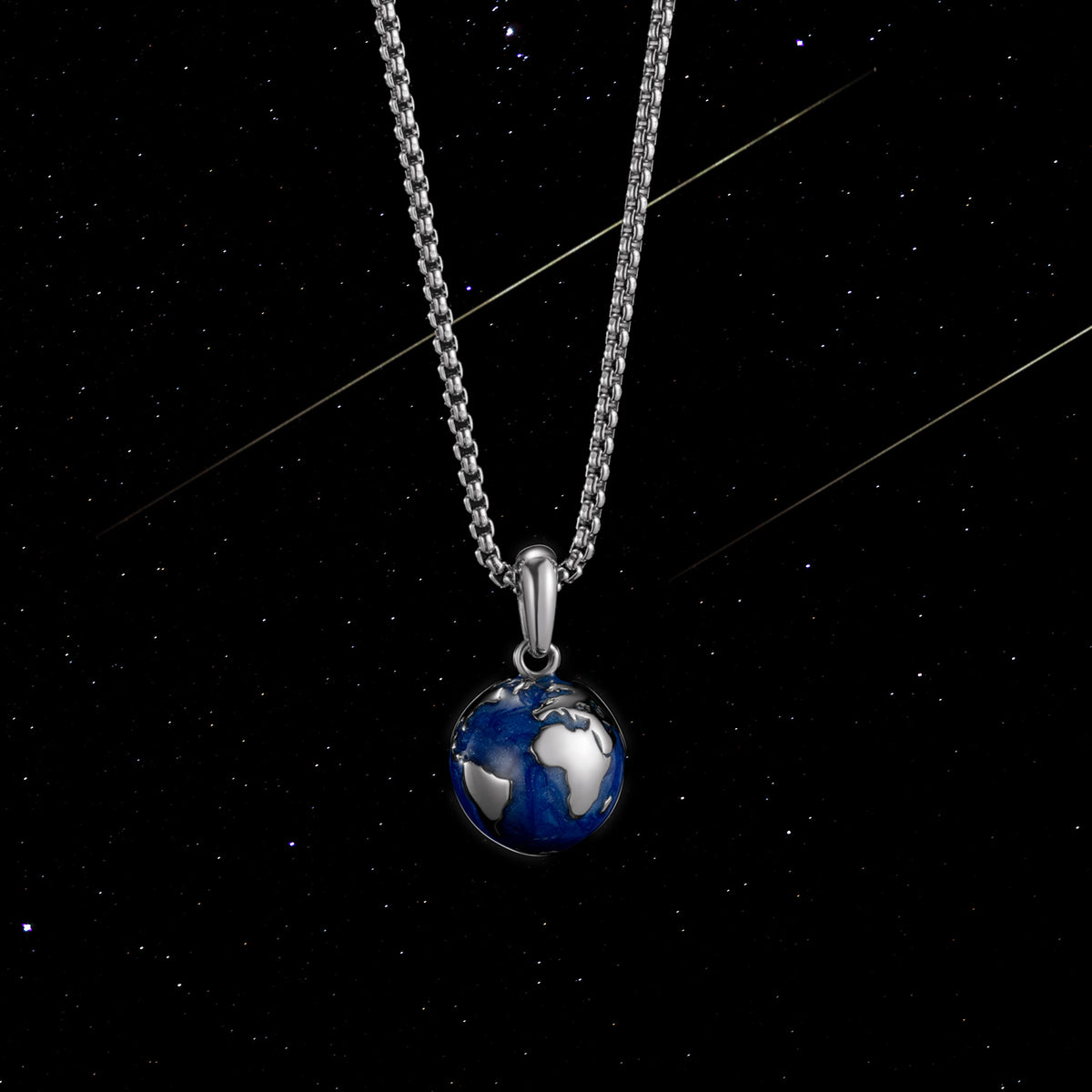 Natural Tiger Eye Bracelet with 316 Stainless Steel Earth Bead & The Earth Necklace