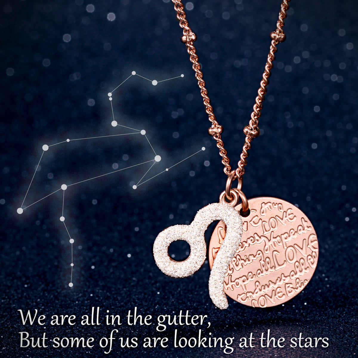 Women Constellations Pendant Necklace,  Leo