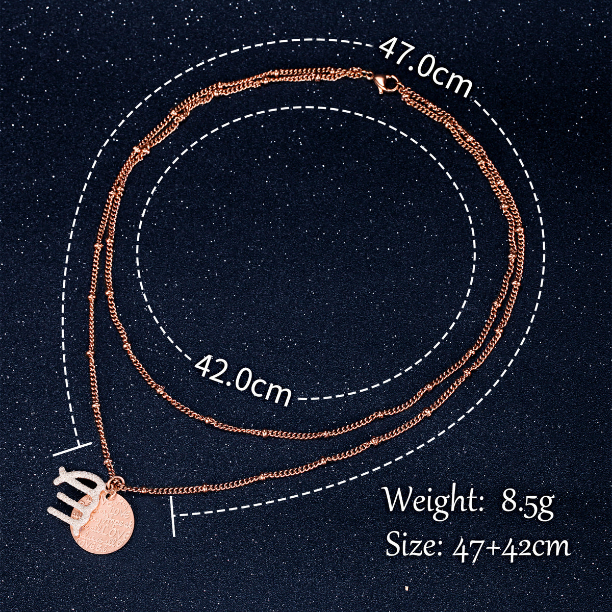 Women Twelve Constellations Virgo Necklace Custom Handwriting - KINGKA Jewelry