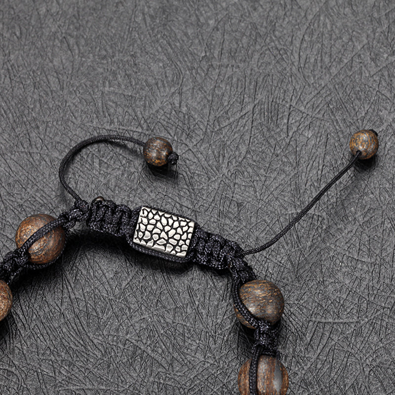 Beaded Bracelet with Bronzite, Skull, Rope - KINGKA Jewelry