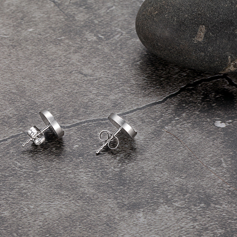 Men's Ear Studs Pyramid Circle - KINGKA Jewelry