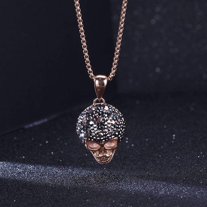 Women Pendant Necklace Crystal Skull - KINGKA Jewelry