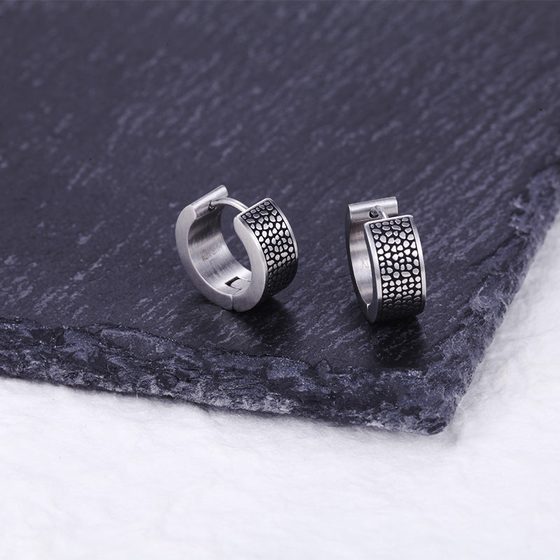 Men's Huggie Earrings Reptile - KINGKA Jewelry
