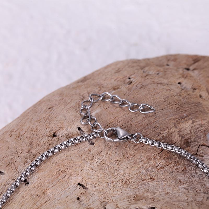 Men's Tag Necklace with Reptile Element - KINGKA Jewelry