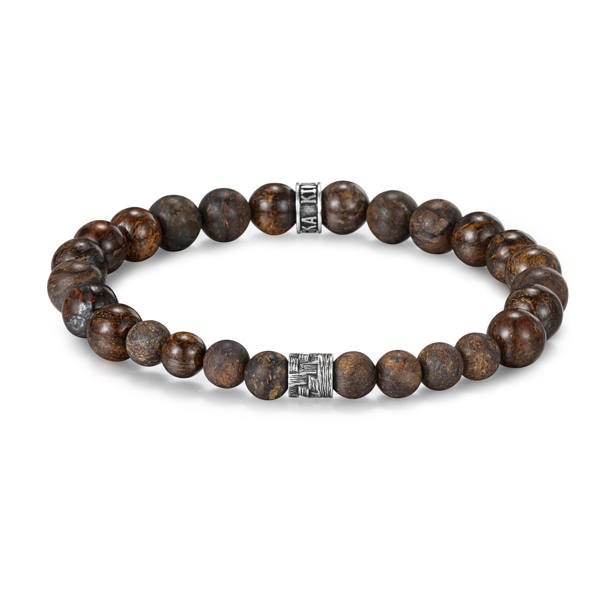 Men's Wristband with Bronzite - KINGKA Jewelry