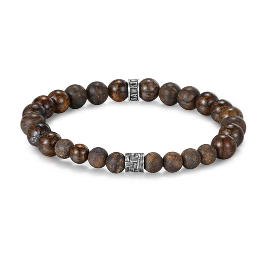 Men's Wristband with Bronzite - KINGKA Jewelry
