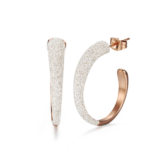 Women Earrings Stardust Hoop - KINGKA Jewelry