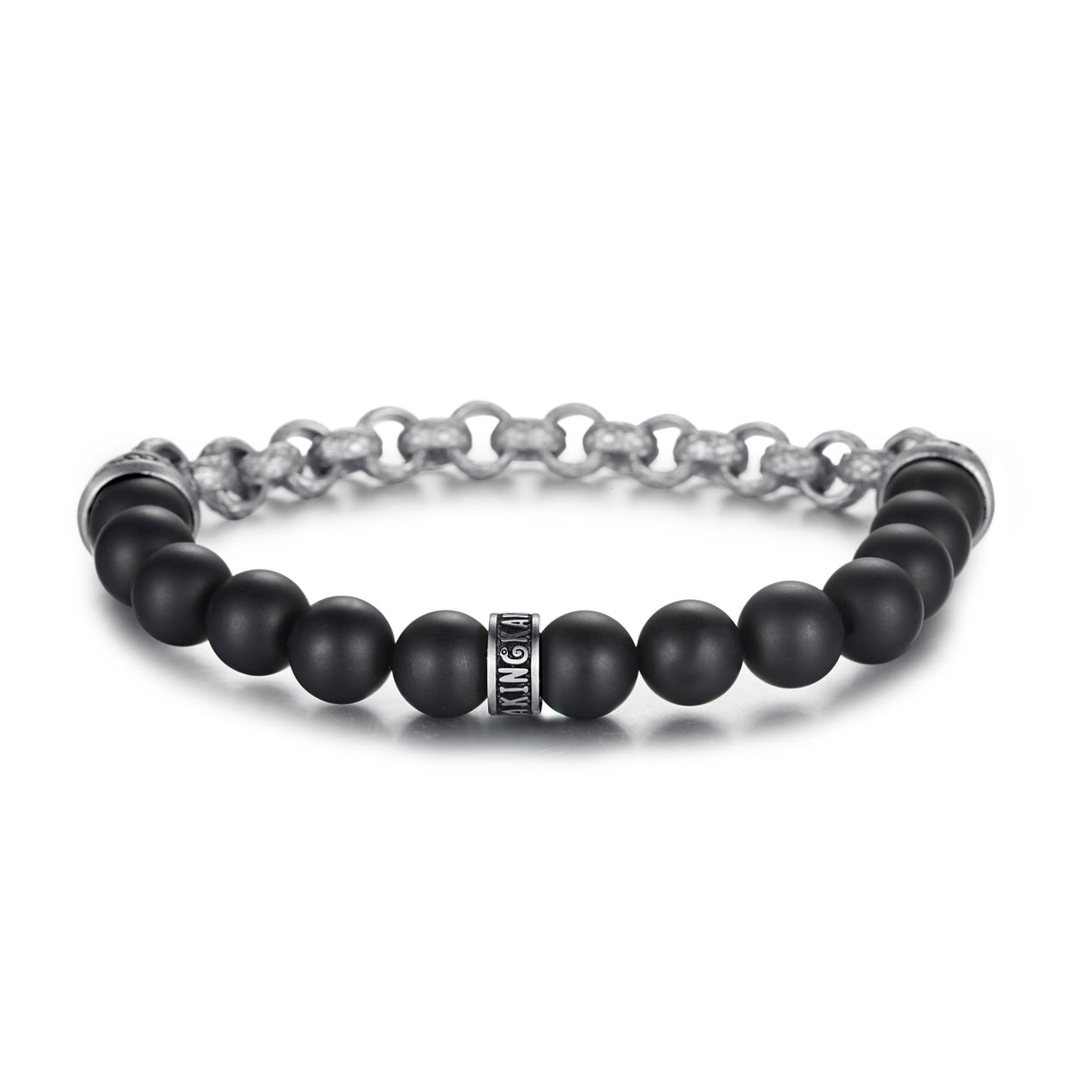 Men's Beaded Cable Chain Bracelet - KINGKA Jewelry