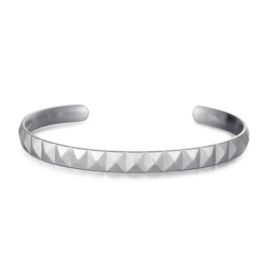 Stainless Steel Pyramid Bangle - KINGKA Jewelry
