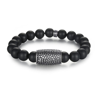 Men's Wristband with Stones, Reptile Charm - KINGKA Jewelry