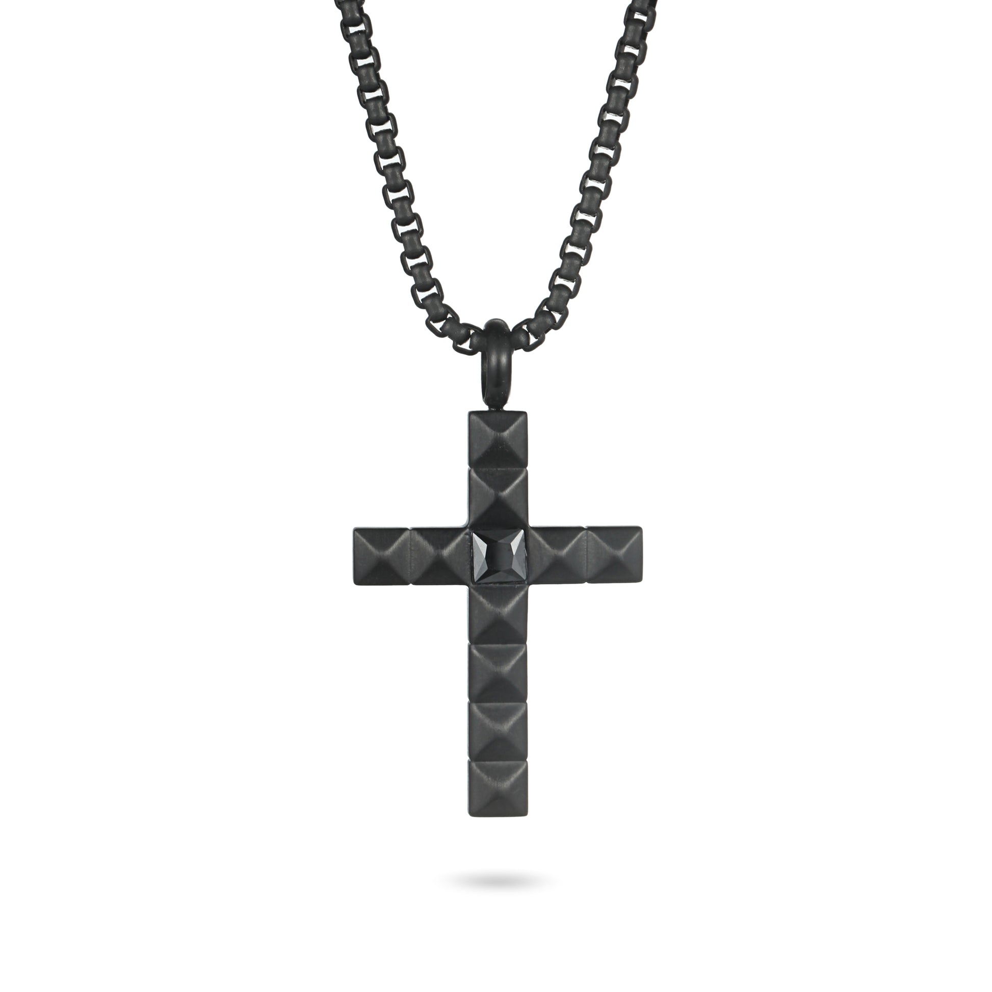 Men's Cross Necklace Pyramid - KINGKA Jewelry
