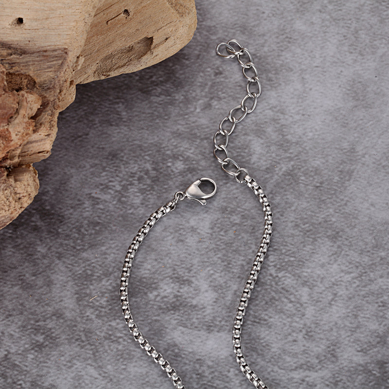 Men's Dog Tag Necklace Pyramid - KINGKA Jewelry