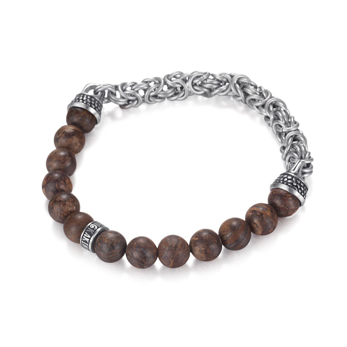 Men's Beaded King Chain Bracelet - KINGKA Jewelry
