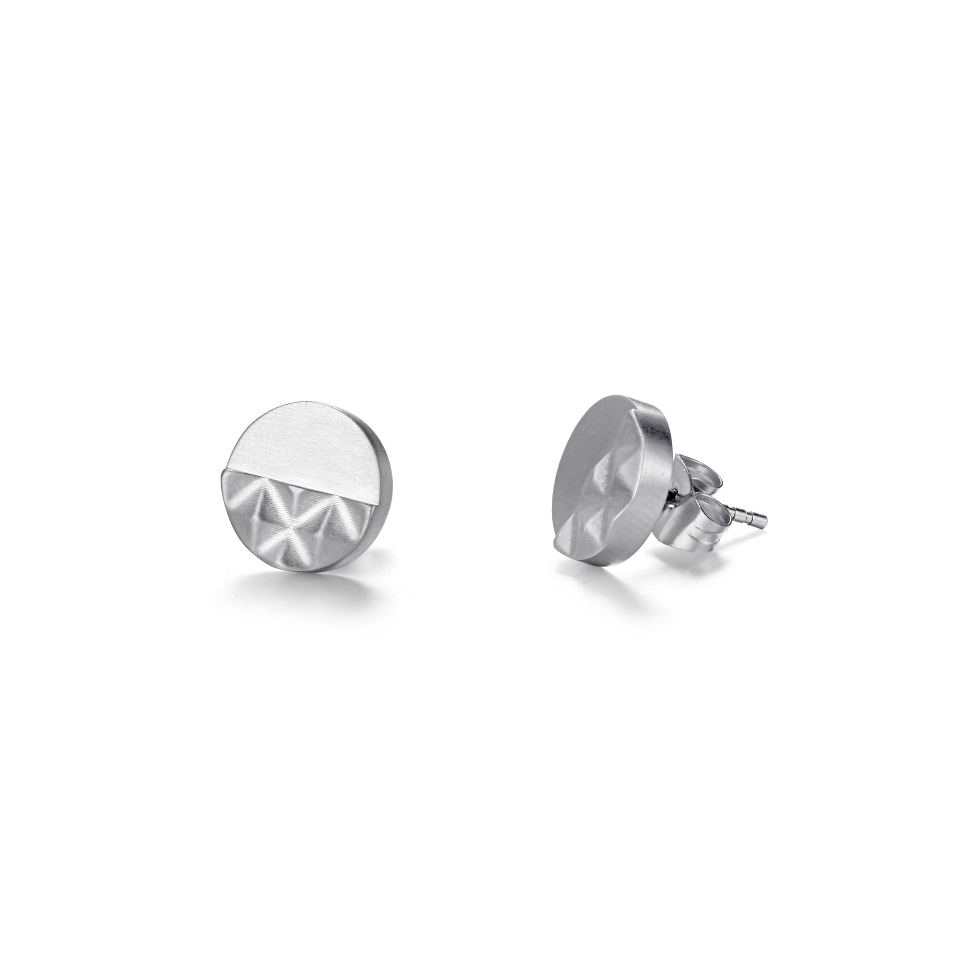 Men's Ear Studs Pyramid Circle - KINGKA Jewelry