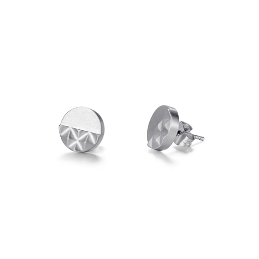 Men's Ear Studs Pyramid Circle - KINGKA Jewelry